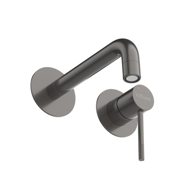 Смеситель для раковины Cezares Relax RELAX-BLI2-1-GM-W0 оружейная сталь