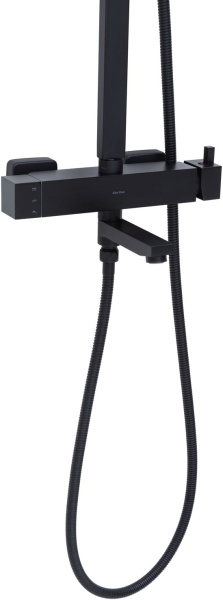 Душевая система со смесителем Allen Brau Infinity 2.0 5.21029-31 монтаж настенная без термостата черный матовый