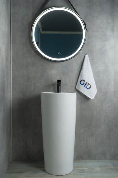 Раковина напольная круглая GID ceramic  Nb131 керамика цвет белый