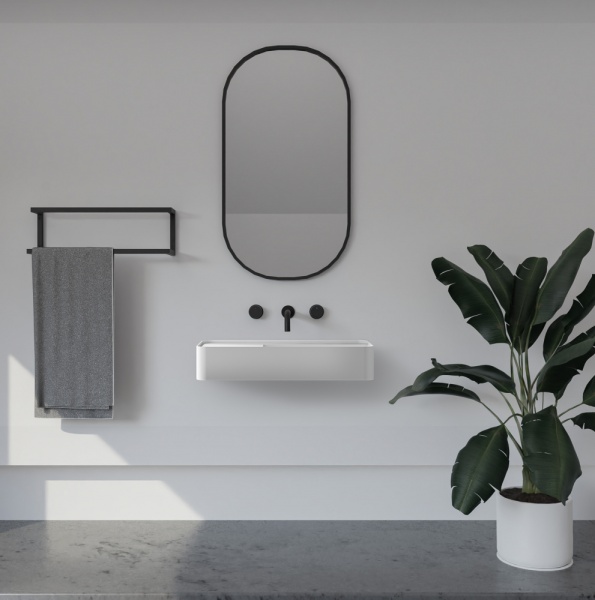 Раковина  прямоугольная Abber STEIN AS2627-0.8 искусственный камень цвет белый матовый