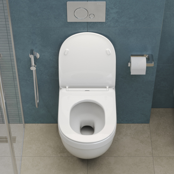 Унитаз подвесной BelBagno Senso BB017CH-TOR/SC Tornado фаянс белый