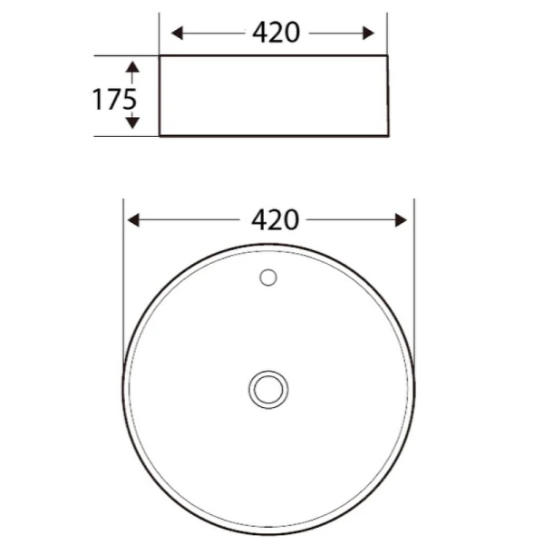 Раковина  круглая Esbano TOPAZ ESRNTOPA фаянс цвет белый
