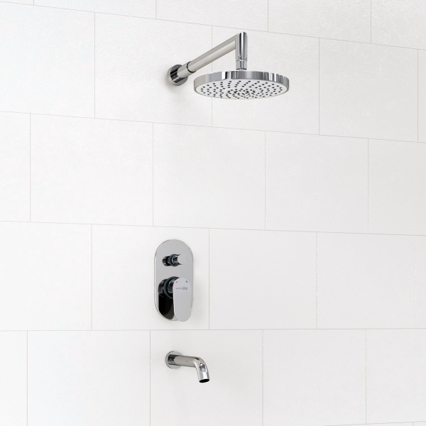 Душевая система со смесителем Wasserkraft  A13029 монтаж встраиваемая в стену без термостата хром