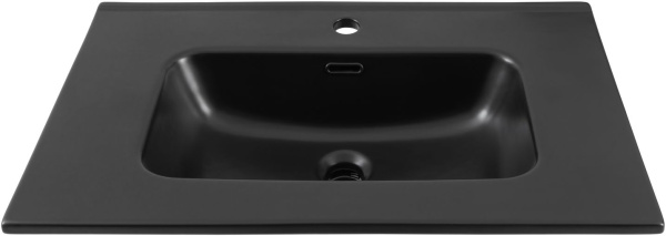 Раковина мебельная прямоугольная Aquanet Flat 00329254 керамика цвет черный матовый