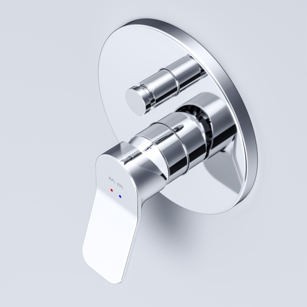Смеситель для душа на 2 выхода Am.Pm X-Joy F85A45000 встраиваемый в стену 
без термостата хром