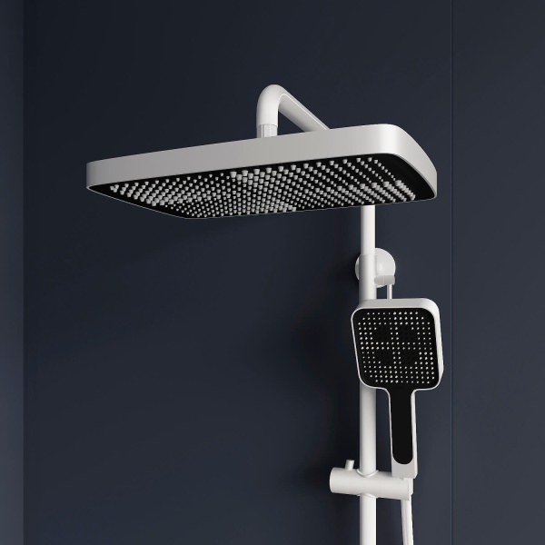 Душевая система со смесителем RGW Shower Panels 51140134-03 монтаж настенная с термостатом белый