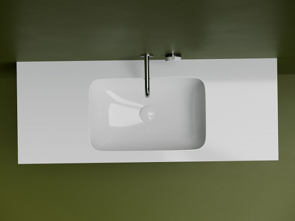 Раковина встраиваемая снизу прямоугольная Ceramica Nova Element CN7018 фарфор цвет белый