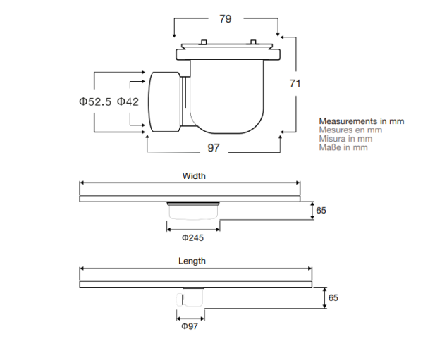 Сифон Vsph-D611 с гидрозатовром, , 