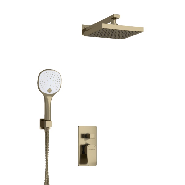Душевая система со смесителем Wasserkraft  A16040 монтаж встраиваемая в стену без термостата светлая бронза