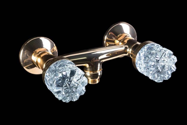 Смеситель для душа Boheme Crystal 294-CRST настенный 
без термостата Gold