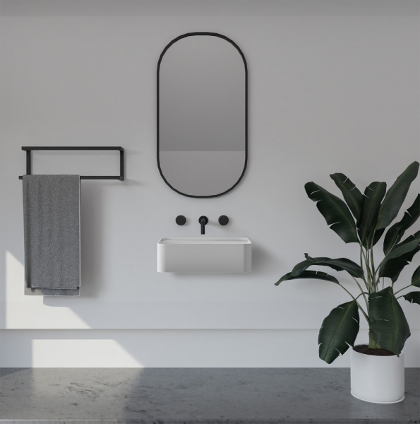 Раковина  прямоугольная Abber STEIN AS2626 искусственный камень цвет белый матовый