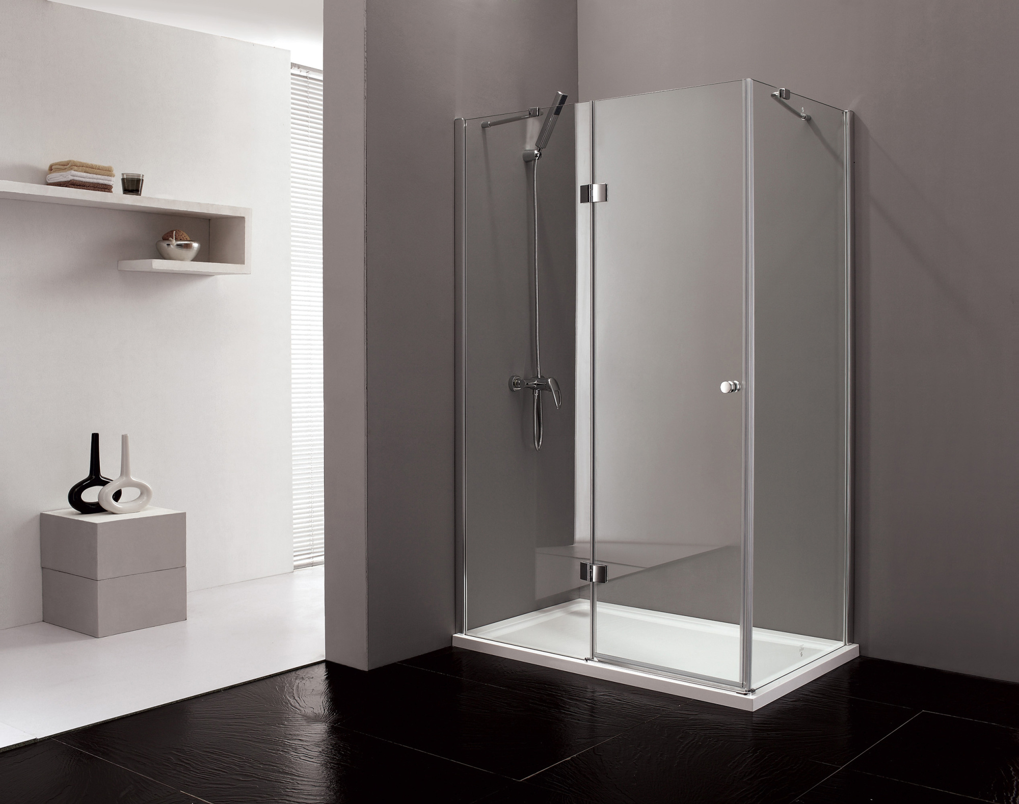 Душевой угол Cezares Verona VERONA-AH-1-120/100-P-Cr-L прямоугольная  стекла , профиль 