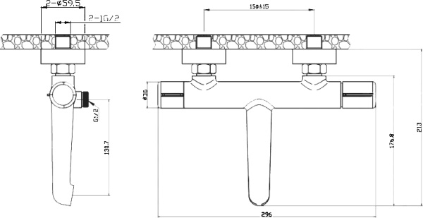 Смеситель  BelBagno Uno UNO-VASM-NERO  
 