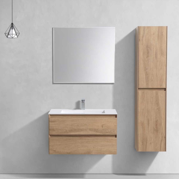 Тумба  подвесная Vincea Luka VMC-2L800NO 80 см  2 ящика цвет N.Oak 