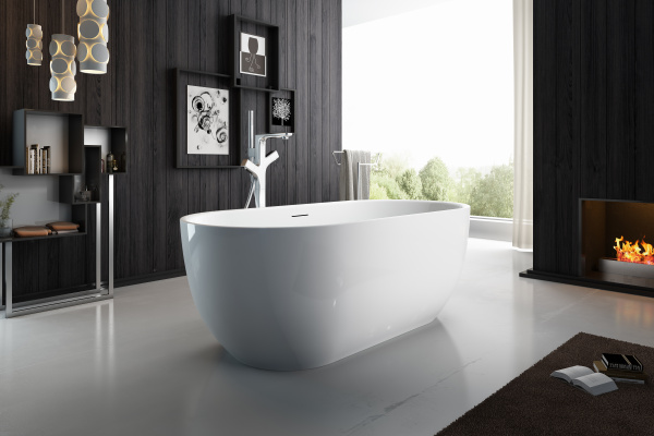 Акриловая ванна отдельностоящая BelBagno  BB70-1700-800 170x80 овальная цвет белый
