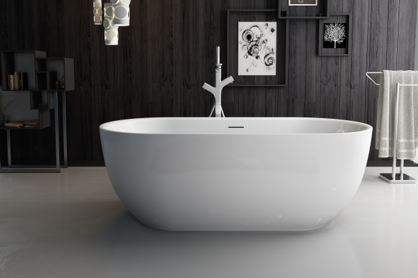 Акриловая ванна отдельностоящая BelBagno  BB70-1700-800 170x80 овальная цвет белый