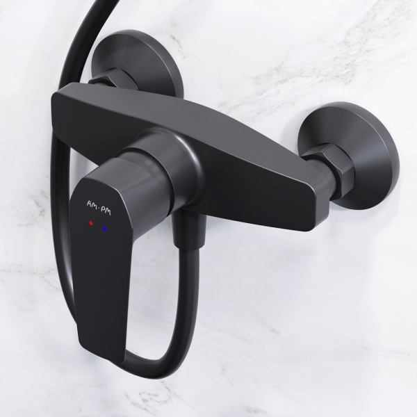 Душевая система со смесителем Am.Pm Gem F42890A24 монтаж настенная без термостата черный