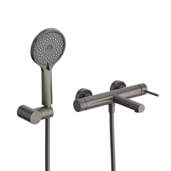 Смеситель для ванны или душа Cezares Relax RELAX-VD-GM настенный 
без термостата оружейная сталь