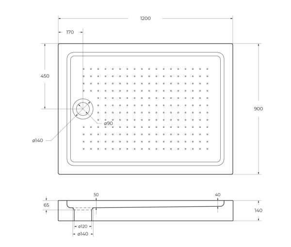 Душевой поддон низкий BelBagno  TRAY-BB-AH-120/90-15-W прямоугольный акрил 120x90 белый