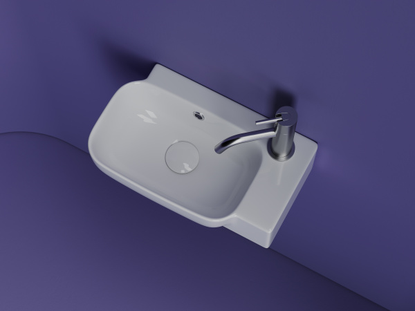 Раковина подвесная прямоугольная Ceramica Nova Element CN6074L фарфор цвет белый