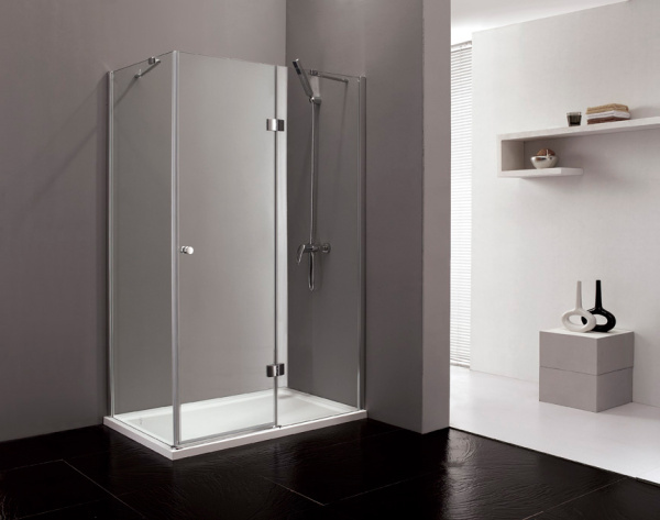 Душевой угол Cezares Verona VERONA-AH-1-90/100-C-Cr прямоугольная  стекла , профиль 
