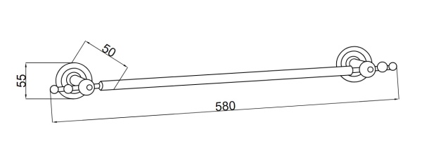 Полотенцедержатель Boheme Brillante 10431 настенный Chrome