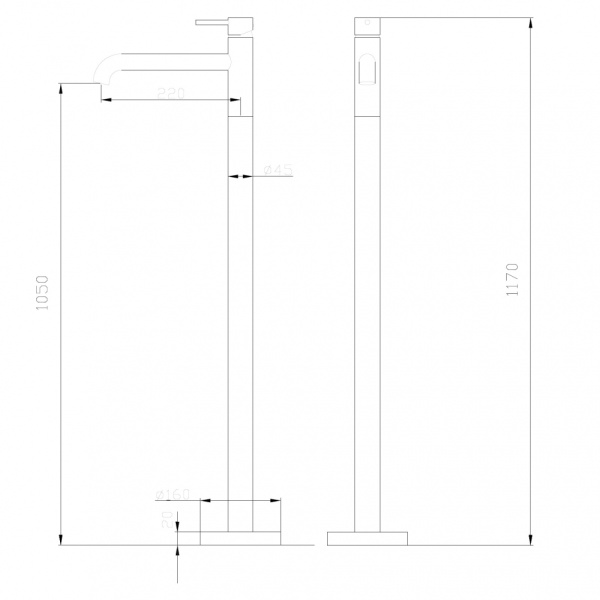 Смеситель для раковины Abber Wasser Kreis AF8140RG розовое золото