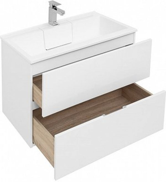 Раковина накладная прямоугольная Aquanet Фортуна 00187182 искусственный камень цвет белый