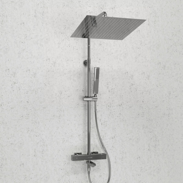 Душевая система со смесителем Wasserkraft  A199.119.103.010.CH Thermo монтаж настенная с термостатом хром