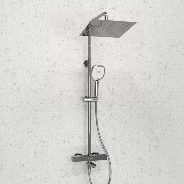 Душевая система со смесителем Wasserkraft  A199.118.065.010.CH Thermo монтаж настенная с термостатом хром