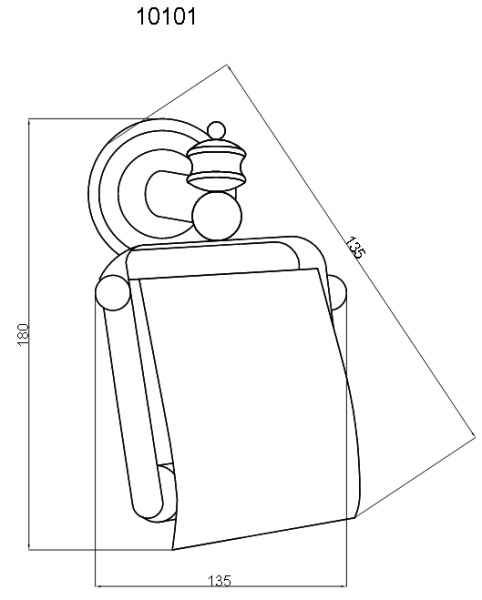 Держатель для туалетной бумаги Boheme Palazzo 10101 настенный Gold