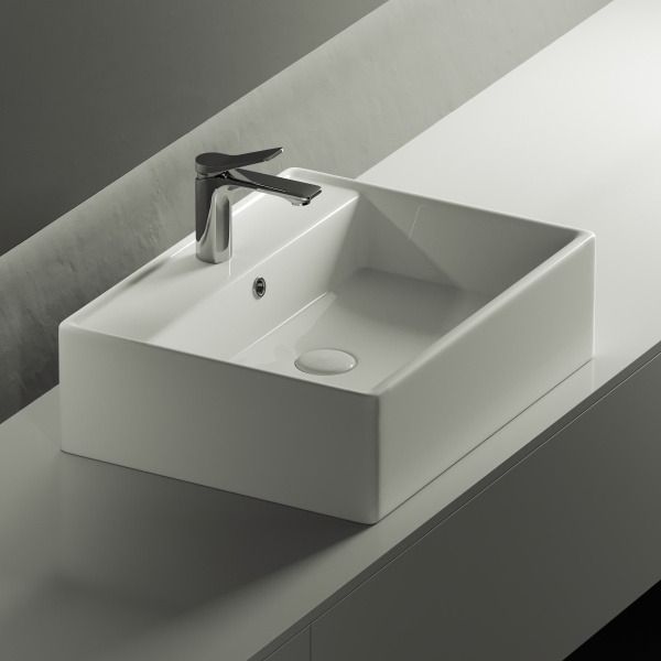 Раковина накладная прямоугольная Ceramica Nova Element CN6046 фарфор цвет белый