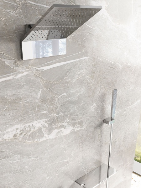 Душевая система со смесителем Vincea  VSFW-2F11TCH монтаж встраиваемая в стену с термостатом хром