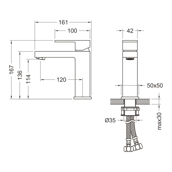 Смеситель для раковины Timo Selene 2061/17F матовое золото