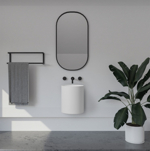 Раковина  круглая Abber STEIN AS2624 искусственный камень цвет белый матовый