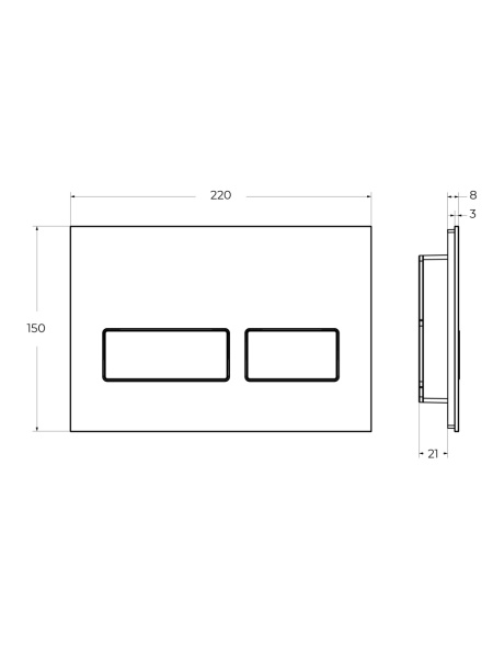 Кнопка смыва механическая Cezares Lux LUX-GB-2-BORO цвет белый-золото