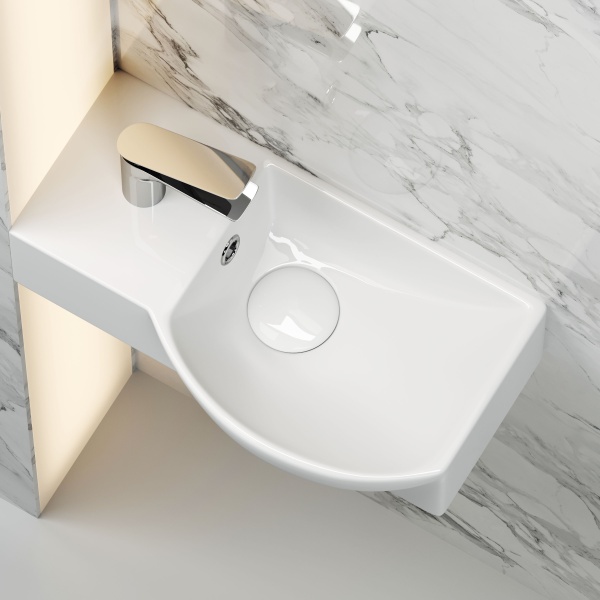 Раковина подвесная прямоугольная Ceramica Nova Element CN6039R фарфор цвет белый