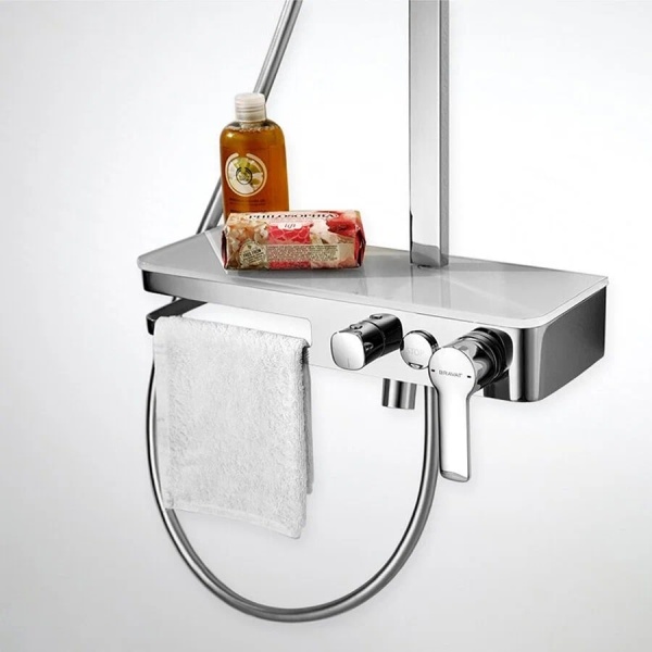 Душевая система со смесителем Bravat Meissen F6277312CP-A-ENG монтаж настенная без термостата хром