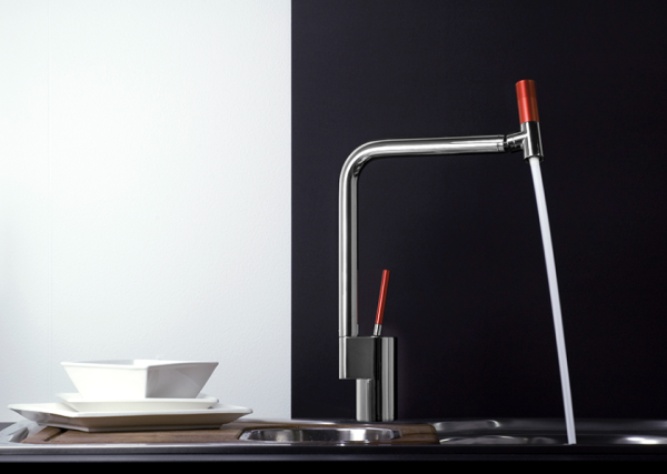 Смеситель для кухни Webert Kitchen 360 TS920302784 без подключения к фильтру красный