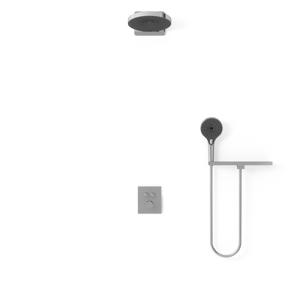 Душевая система со смесителем Vincea  VSFW-3I21T1RCH монтаж встраиваемая в стену с термостатом хром