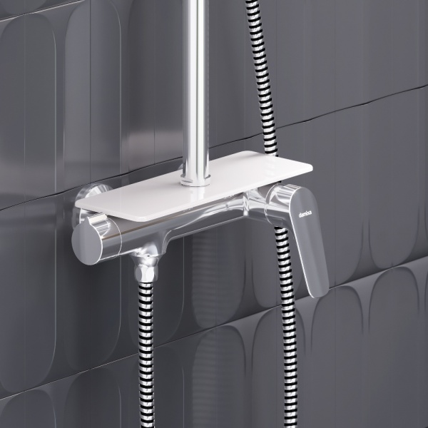 Душевая система со смесителем Damixa Jupiter 977780000 монтаж настенная без термостата хром