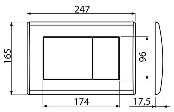 Кнопка смыва механическая AlcaPlast  M275 цвет золото