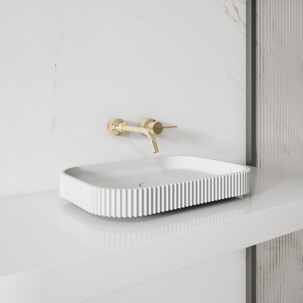 Раковина  прямоугольная Abber STEIN AS2602 искусственный камень цвет белый матовый