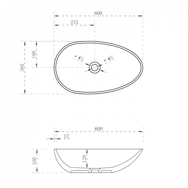 Раковина накладная овальная Abber Kristall AT2811Amber полиэфирная смола цвет желтый
