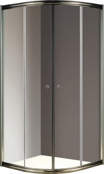 Душевой угол Cezares Giubileo GIUBILEO-R-2-80-SCORREVOLE-C-Br четверть круга  стекла прозрачные, профиль бронза