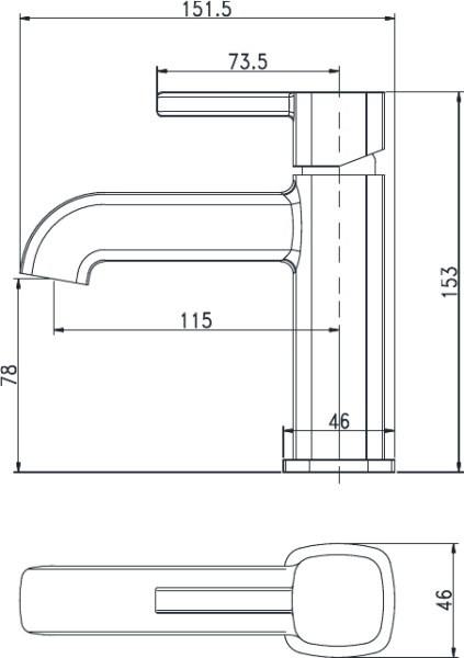 Смеситель для раковины Aquanet Minima AF130-10C хром