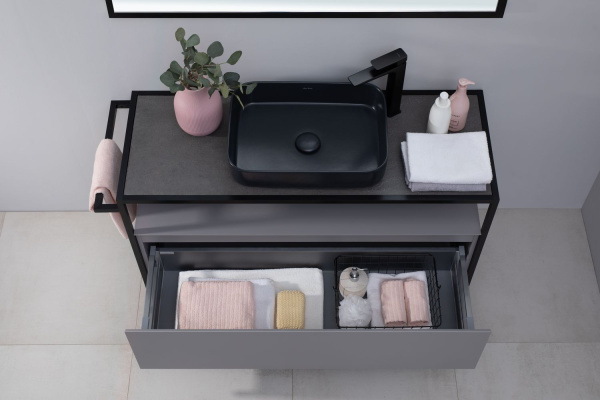 Столешница для ванной Allen Brau Priority 1.31012.GR-S 115.8 см керамогранит, цвет серый