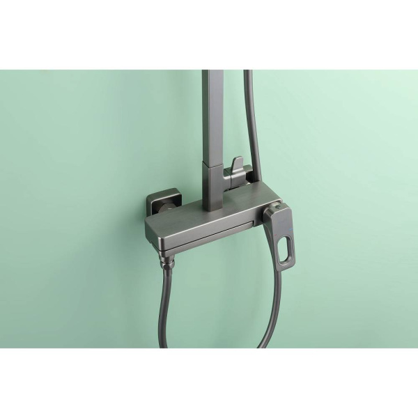 Душевая система со смесителем Raglo  R51.24.09 монтаж настенная без термостата графит