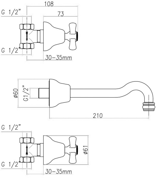 Смеситель для раковины Webert Armony AM750404060 медь