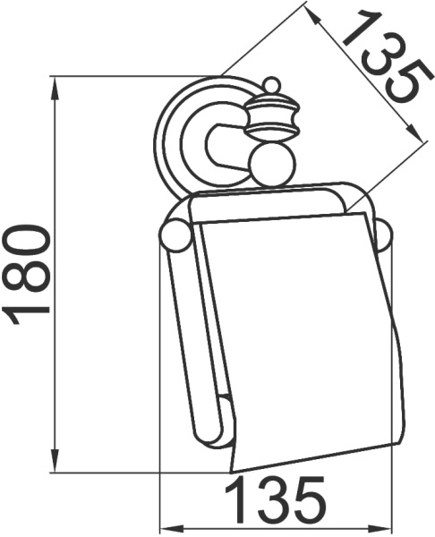 Держатель для туалетной бумаги Boheme Vogue 10131 настенный Chrome